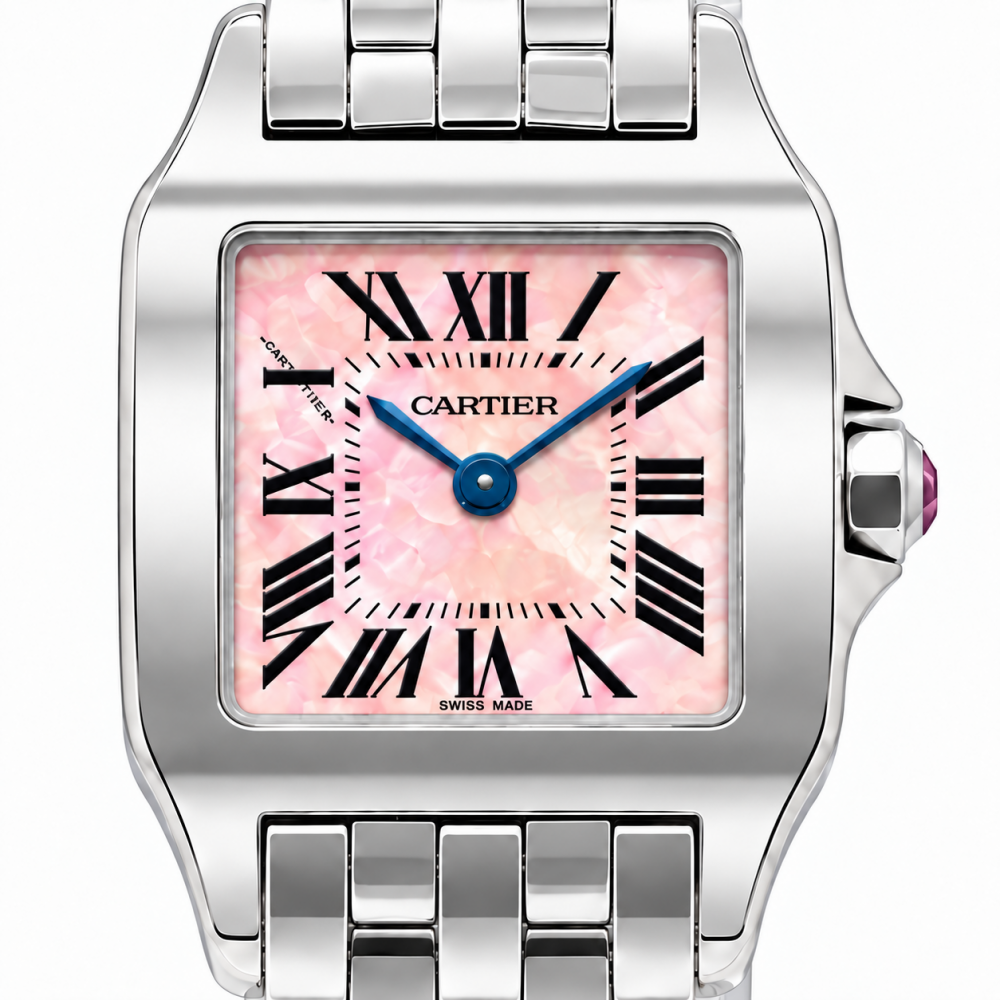 Cartier Santos Demoiselle 20MM W25075Z5 Pink MOP Dial Watch